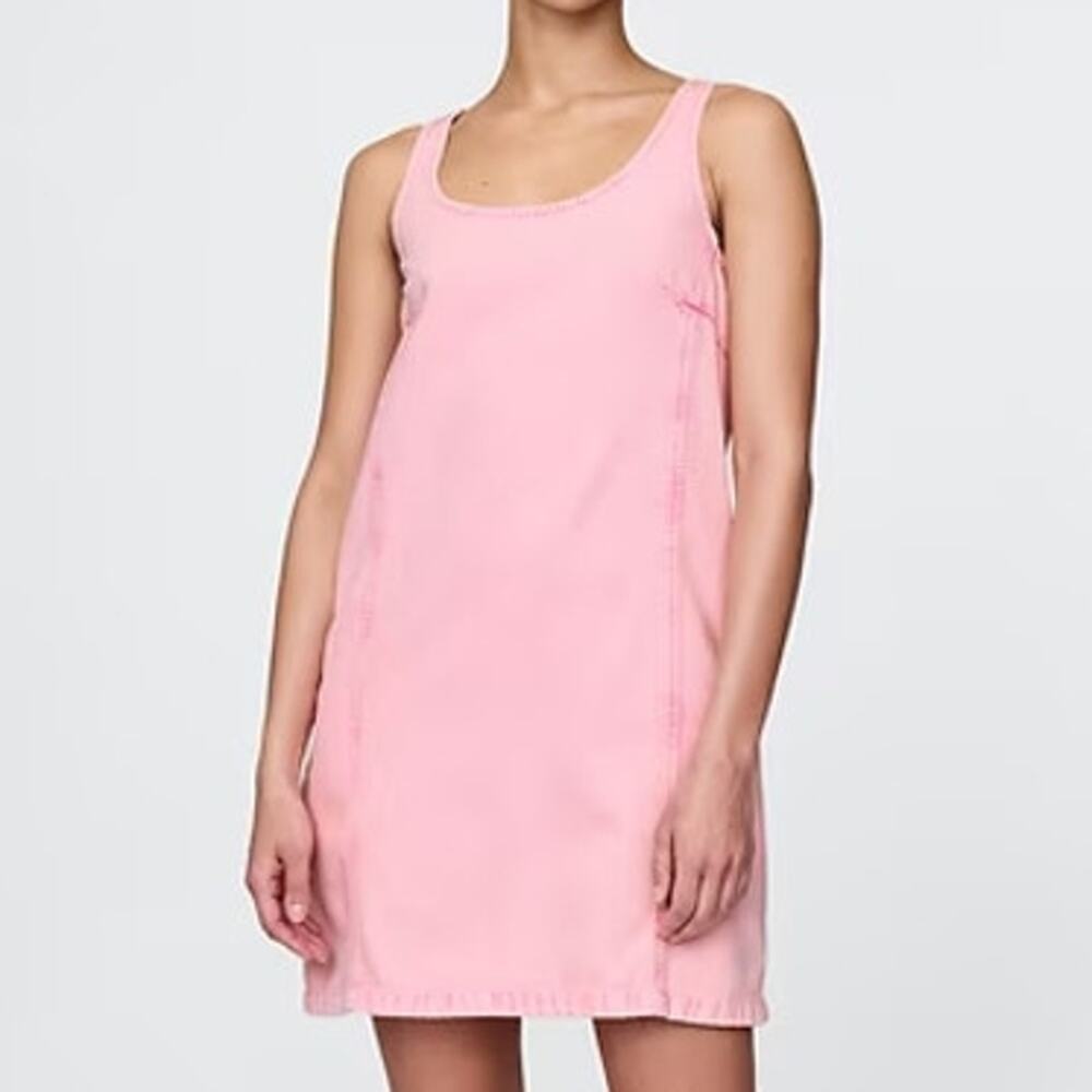 NWT Gap UltraSoft Sleeveless Scoop Neck Mini Shift Dress Misty Rose Pink XS